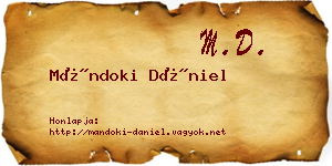 Mándoki Dániel névjegykártya